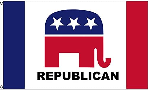 Vista Zászlók Republikánus Párt Elefánt 3x5 Poliészter Zászló