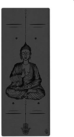 Buddha Mudra Varada a Hamsa Szimbólum Yoga Mat | Fekete