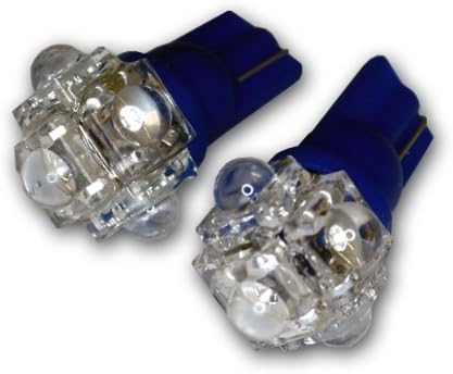 Tuningpros LED-T10-B5 T10 Ék LED Izzók, 5 Fluxus Kék 2-pc-be