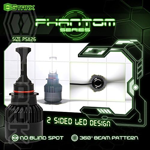 Stark Industries PSX26W Fantom Sorozat 72W LED-es Fényszórók Átalakítása Szett 6000K Fehér, IP68 Vízálló