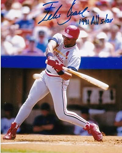 FELIX JOSE SZEMET. LOUIS CARDINALS 1991 ALL STAR AKCIÓ ALÁÍRT 8x10 - Dedikált MLB Fotók