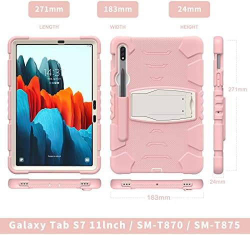 HUHI Esetben a Samsung Galaxy Tab S7 11.0 Hüvelyk SM-T870/SM-T875, Kettős Réteg Vékony, Erős Masszív Ütésálló