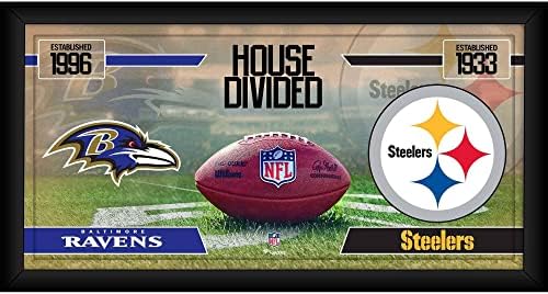 Baltimore Ravens vs Pittsburgh Steelers Keretes 10 x 20 Ház Labdarúgó-Kollázs - NFL Csapat Plakkok, valamint