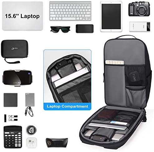 FENRUIEN Üzleti Laptop Hátizsák 15.6 Hüvelyk, Bővíthető Slim Hátizsák Férfiak USB Port, Vízálló Táska