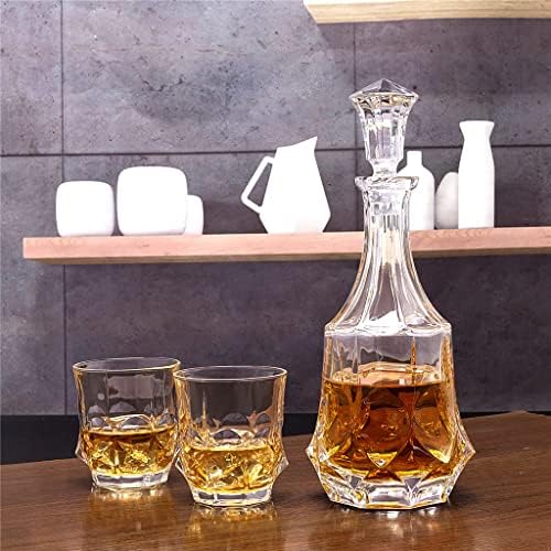 SDGH Whiskys Üveget Készlet 4 Kristály pohár díszdobozban, Kézzel készült Italos Üveget A Szülinapi Buli