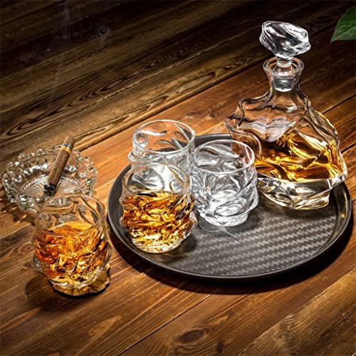 SDGH Whiskys Üveget Szett 4 Bourbon Szemüveg Nagy Likőr Vodka Üveg Kancsó Ajándék Férfiaknak Szülinapi