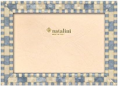 Natalini 4 X 6 Kék-Fehér Mozaik Fa Keretben Made in Italy