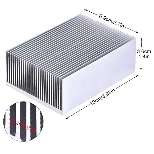 1db Alumínium Hűtőborda hűtőborda Hűtő Led-Erősítő Tranzisztor IC Modul 100 * 69 * 36mm