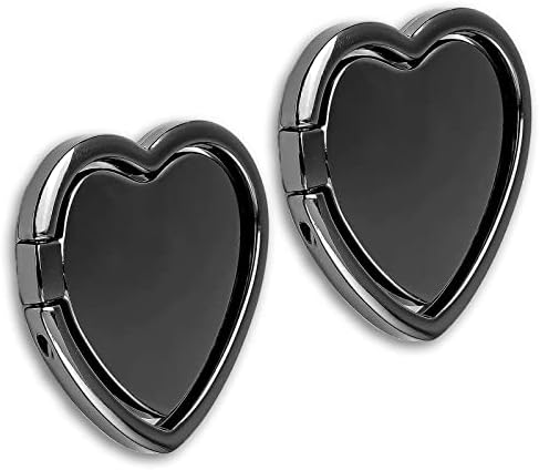 [2 Csomag] Szerelmes Szív Alakú, Fényes Kivitelben mobiltelefon Gyűrű Jogosultja Állni, 360 fokban elforgatható