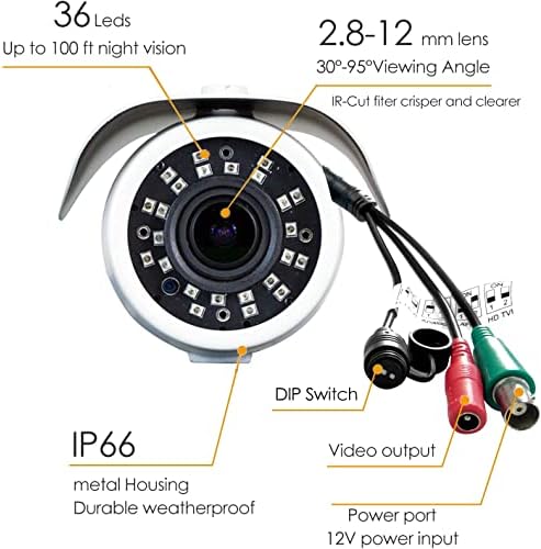 1080P Bullet Kültéri Kamera (Quadbrid 4-in1 HD-CVI/TVI/AHD/Analóg), 2MP 1920x1080, 65ft éjjellátó, Fém