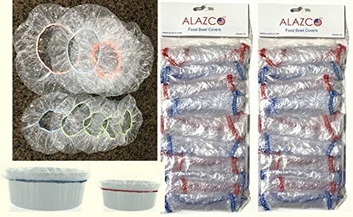 ALAZCO Csomag 20 Újrafelhasználható Rugalmas Tál Kiterjed, Világos, Műanyag, 10 Nagy (13) & 10 Kicsi (10)