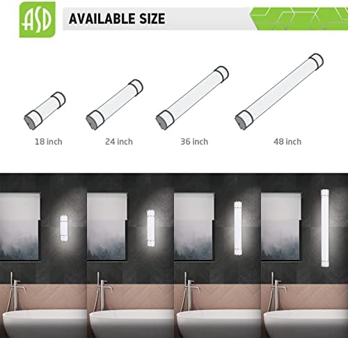 ASD 36 Inch LED Fürdőszoba Hiúság Fény, 3 Színű, Állítható 3000K/4000K/5000K, Szabályozható Hiúság Light