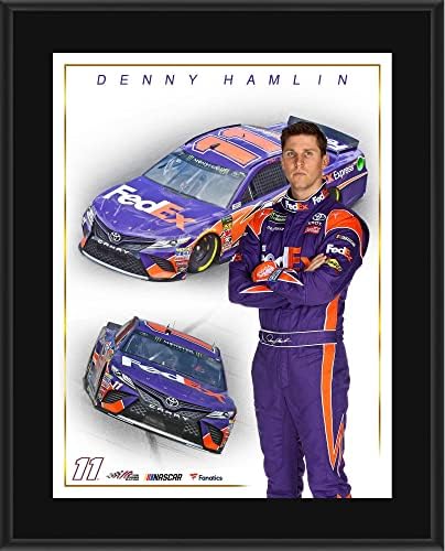 Denny Hamlin 10.5 x 13 2018 FedEx Szublimált Emléktábla - NASCAR versenyző Plakkok, valamint Kollázsok