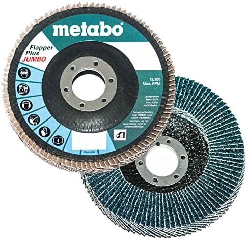 Metabo 629433000 4.5 x 7/8 Fiatalos Plus Jumbo Csiszolóanyagok Fedél Lemez 80 As, 5 csomag