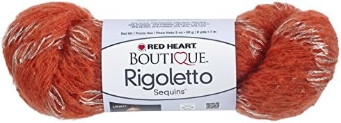 Piros Szív Boutique Rigoletto Fonal-Vérnarancs-Flitterekkel