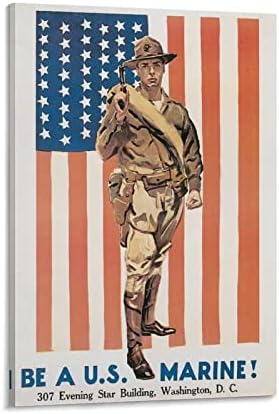 Régi Poszterek i. világháború Toborzó Plakát Az Egyesült Államok tengerészgyalogságának C1918 James Mon