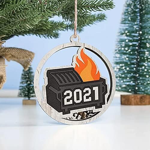 GBSELL 2021 Kuka Tűz - Fa karácsonyfa Kreatív Lógó Dísz Medál Kötél - Kreatív Ajándék Karácsonyi Ünnep