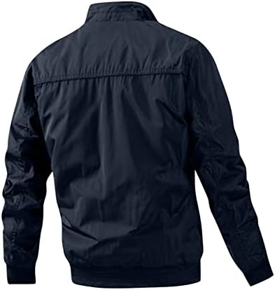 Sport Kabátok Férfi Pamut Klip Tendencia Megfordítható Férfi egyszínű Kabátot Cipzár Állni Galléros Kabát