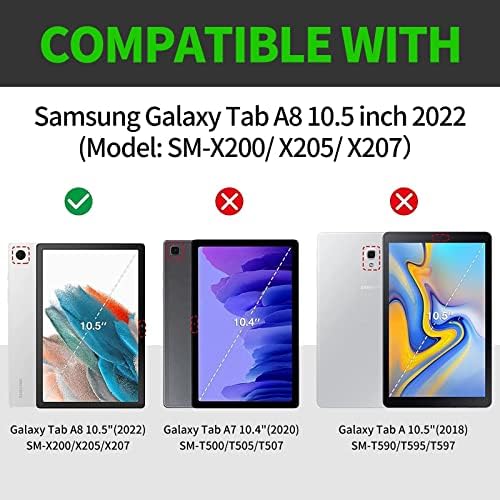 JANENFNA Esetben a Samsung Galaxy Tab A8 10.5 Hüvelyk 2022 (SM-X200/SM-X205/SM-X207), 360 fokban Elforgatható