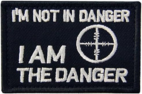 Nem vagyok Veszélyben, én Vagyok A Veszély Javítás Hímzett Taktikai Applied Hadsereg Morálját Hook & Hurok