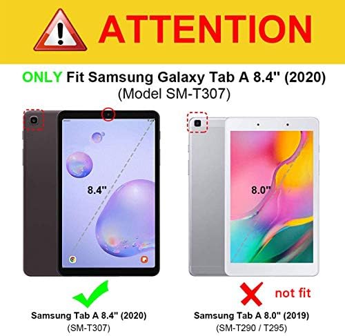 UUcovers Samsung Galaxy Tab Egy 8.4 hüvelykes Tablet 2020 Esetben SM-T307, a tolltartó Kártya Slot Prémium