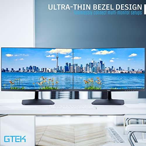 GTEK 24 Hüvelykes keret nélküli Számítógép-Monitor, FHD 1080p LED Kijelző, LCD-Képernyő, HDMI VGA, 75Hz-Frissítési