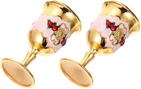 BESTonZON Serlegek Whiskey Tároló Gyönyörű Serleget: Rose Mini Dombornyomott Vintage Minta Európai Ajándék
