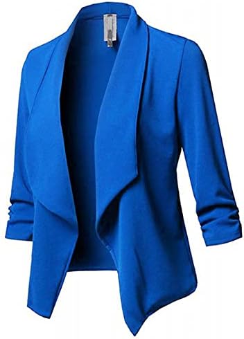 FOVIGUO Kabátok Női Plus Size, Strand Alkalmi Ősszel Kivágott Felsőruházat Női Hosszú Ujjú Szilárd Felszerelt