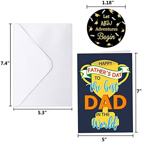 DÍSZES FÖLD Boldog apák napját Kártya Borítékok a Legjobb Apa 6 Pack