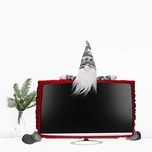 NUOBESTY Karácsonyi Számítógép-Monitor Fedezze svéd tomte barátja Gnómok Santa Baba Rugalmas Laptop Monitor
