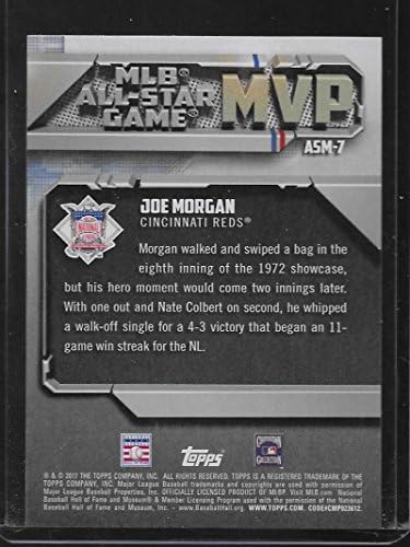 2017 Topps All Star MVPs ASM-7 Joe Morgan NM-MT Vörös