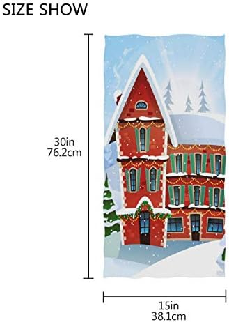 Sinestour Karácsony-Vektor-Illusztráció Törülközőt Fürdőszoba Dekoratív Vendég kéztörlő Többcélú a Hotel