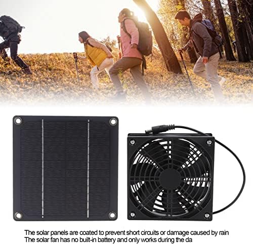 plplaaoo Solar Panel Ventilátor Készlet,3W Napelemes Elszívó Ventilátor a Kültéri Hordozható Lélegeztetőgép,