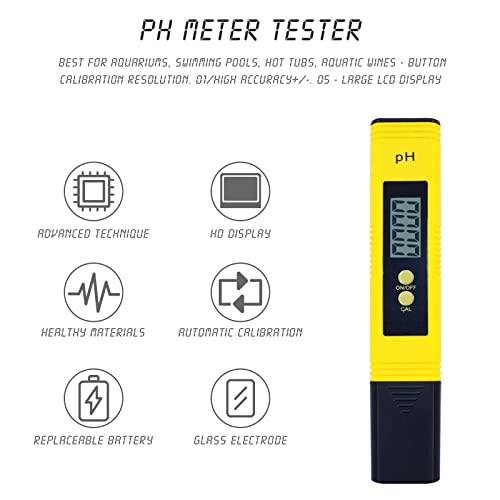 MEKBOK Hidrokultúrás pH-Mérő, Digitális PH Teszt Toll 0.01 nagy Pontosságú Hőmérő, Mérési Eszköz, Hőmérő,