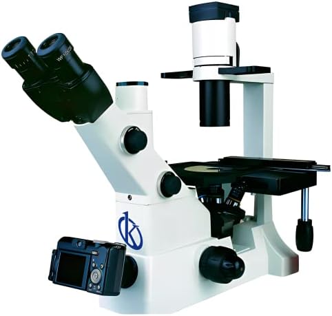 Kalstein Szakmai Inverz Mikroszkóp 6V/30W Halogén Lámpa Fényereje Állítható Infiniy Optikai Rendszer,