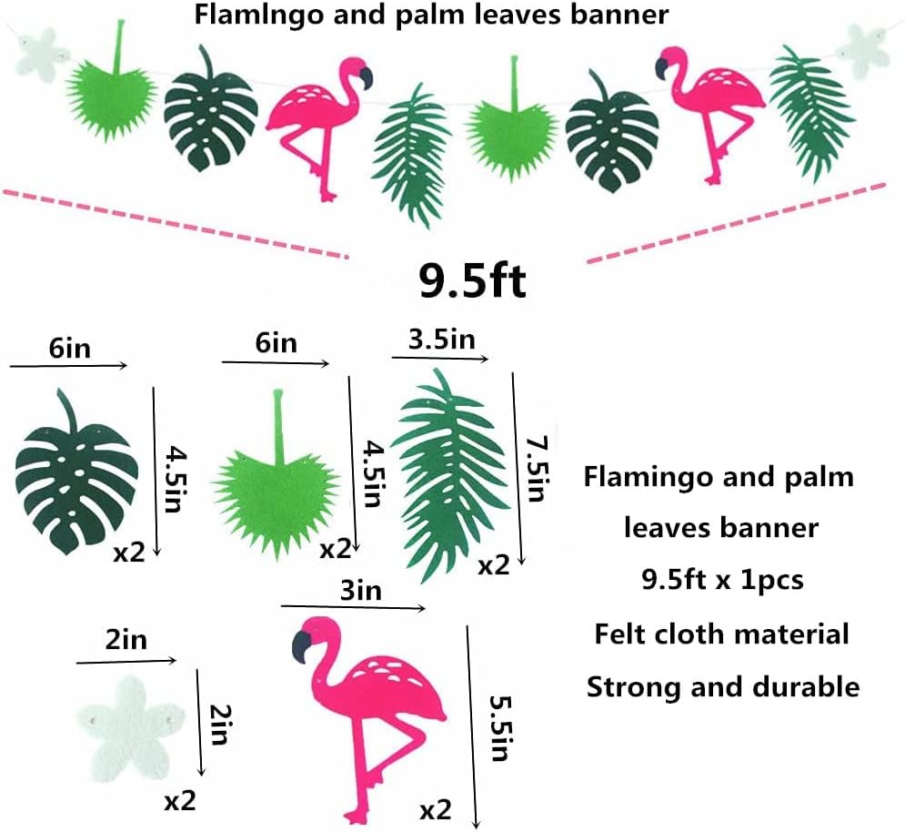 Hawaii Party Dekoráció,Trópusi Flamingo pálmalevelekből Fél Banner Papír zsebkendők, Ventilátor Ananász