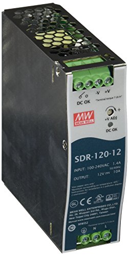 Értem, Hát SDR-120-12 DIN-Rail Kapcsolóüzemű Tápegység, 12VDC, 10A, 120 W
