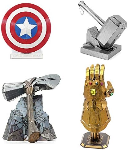 Fém Föld Fascinations 3D-s, Fém Modell Készletek Beállítása 4 Marvel Avengers - Infinity Gauntlet - Stormbreaker