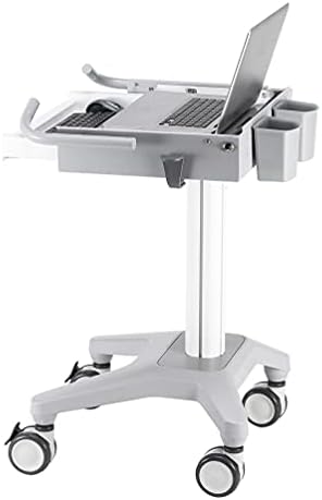 NewStar MED-M200 Orvosi Mobil Állvány Laptop Billentyűzet & Egér, Állítható Magasságú - Fehér