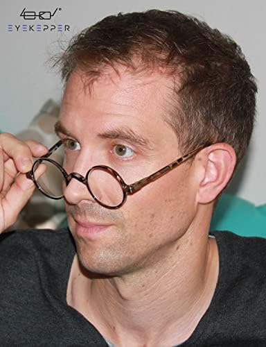 Eyekepper Kerek Szemüvege egy Kicsit Nagyobb, Mint a Régi Professzor Ovális Olvasók (Fekete)