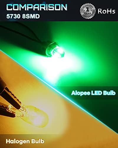 Alopee (10-es Csomag Zöld 194 LED Izzó, Canbus Hiba Ingyenes 168 LED Izzó, 12V DC T10 Led Izzó 8-SMD 5730