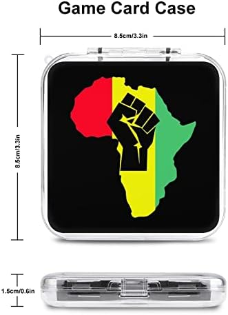 Fekete Hatalom Ököl, Afro Játék Kártya Esetben, Ütésálló Játék Kártya Birtokosa 6 Slot Védő-Tároló Doboz