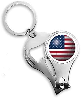 USA Nemzeti Zászló labdarúgás Labdarúgás Köröm Zimankó Gyűrű kulcstartó Sörnyitó Clipper