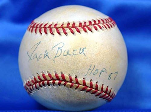 Jack Buck Hof 87 Szövetség Cert Kézzel Aláírt Nemzeti Liga Autogramot Baseball - Dedikált Baseball