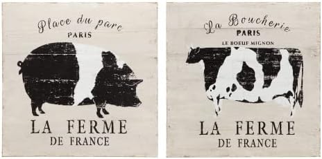 NIKKY HAZA Vicces Állat Jele, a francia Klasszikus Fekete Csirke, Bárány Állatállomány Dekoratív Fa, Falon