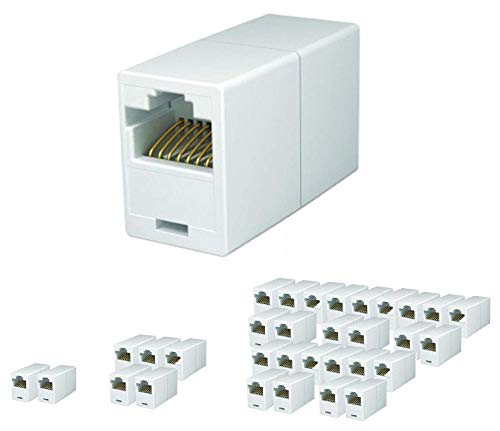 iMBAPrice RJ45 Csatlakozó - (Csomag 2) Cat5e Ethernet Kábel Extender Női Egyenesen Inline Moduláris Csatlakozó