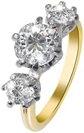 2023 Új Gyűrű Fényes Fehér ékszer Ékszer a Nők Részt, Kőből készült Cirkon Divat Gyűrű Lányai Gyűrű (Arany,
