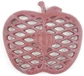 Kézműves Tengeri Dekoráció Rusztikus Vörös Fehérre Meszelt Öntöttvas Apple Konyha Trivet 6