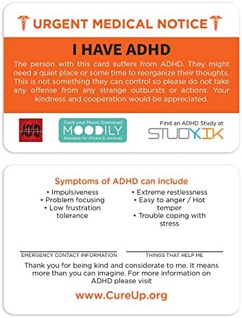 ADHD Segítséget Kártya 3 db