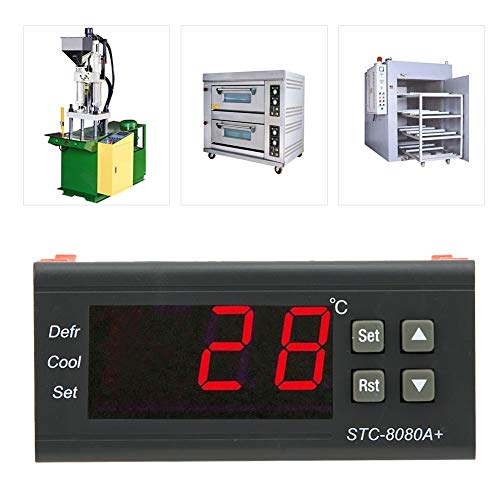 Hőmérséklet szabályozó 10A/220VAC STC-8080A+ Digitális Termosztát Fagyasztott Leolvasztás Hőmérséklet